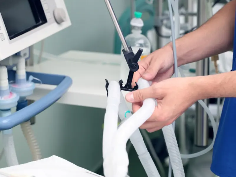 What is causing the high airway pressure alarms on the ventilator?